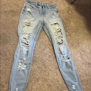 Distressed Light Blue Women's Jeans
